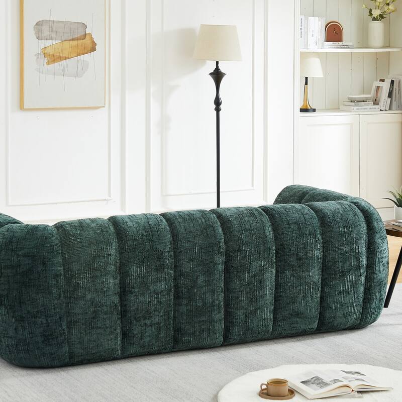 86.5" 3-Seater Chenille Pure Foam Sofa
