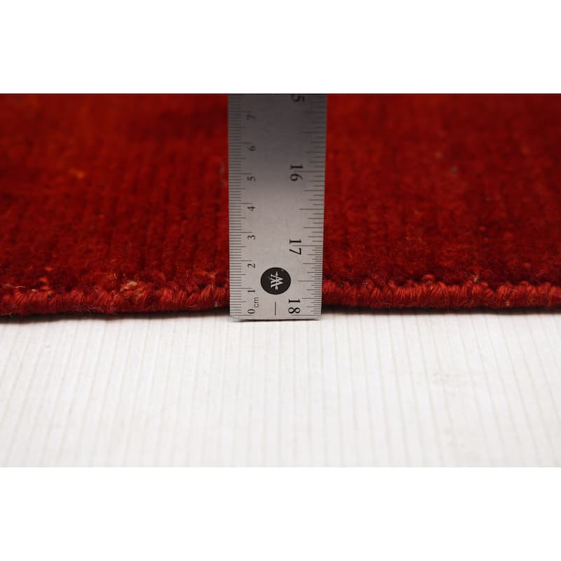 ECARPETGALLERY Hand-knotted Color Transition Red Wool Rug - 6'0 x 9'0