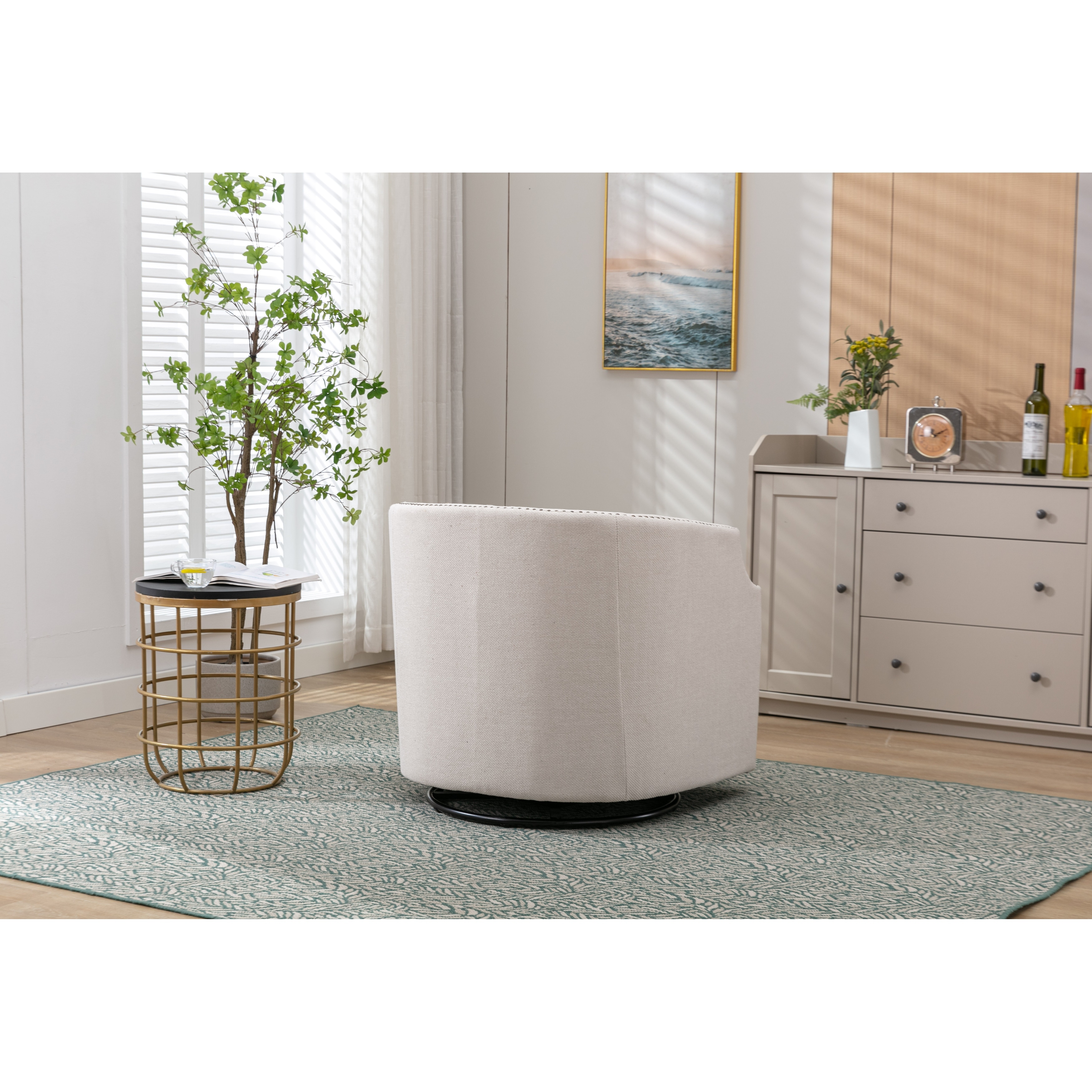 Barrel chair chaise store