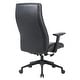 preview thumbnail 9 of 10, Maxwell High-Back Leather Adjustable Executive Office Chair - Ergonomic Swivel Desk with Stainless Steel Lift 350 lb. Limit