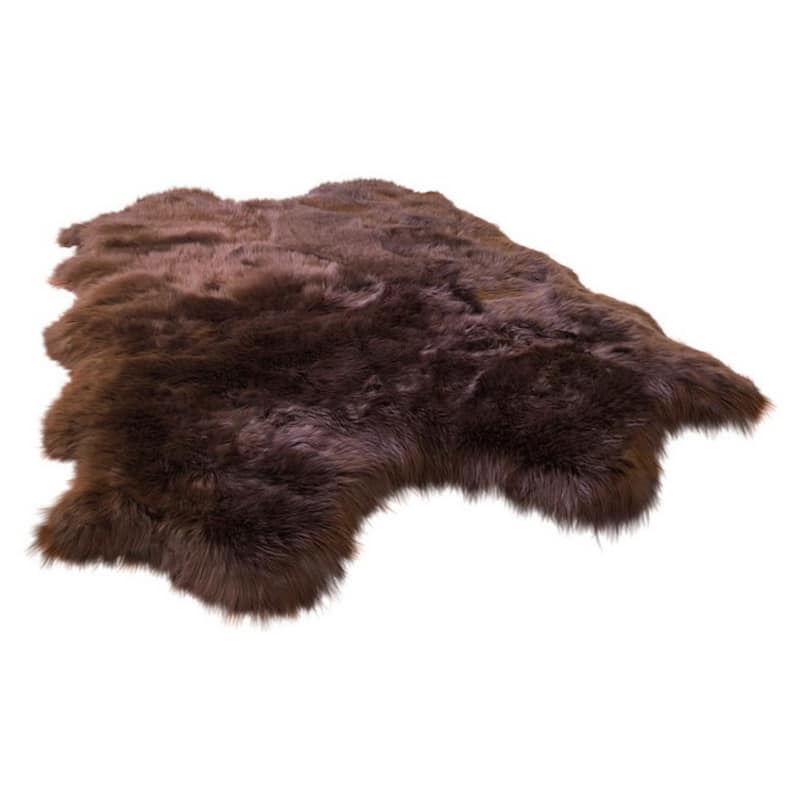 Dynasty Natural 4-Pelt Luxury Long Wool Sheepskin Shag Rug - 3'6" x 5'6"
