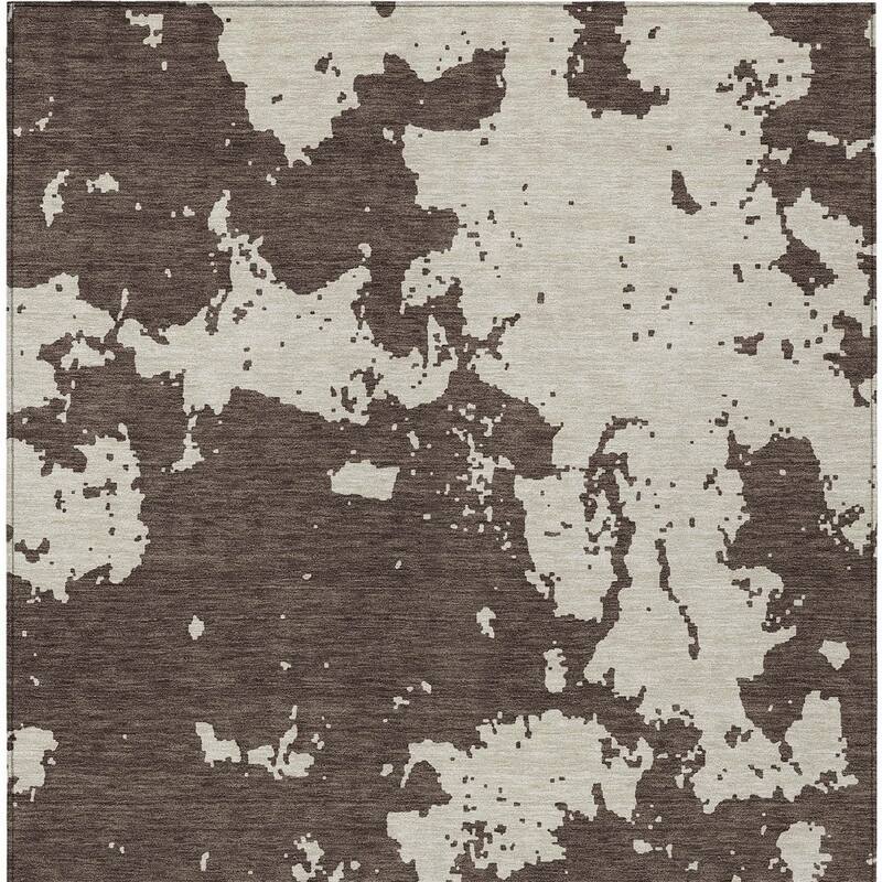 HomeRoots Abstract Transitional Rectangle Outdoor Rug