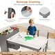 preview thumbnail 2 of 5, Kids Table & Chair Set Wooden Toddler Activity Desk Set w/Paper Roll