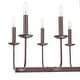 preview thumbnail 23 of 26, Farmhouse 10-Light Candle Iron Kitchen Island Linear Chandelier
