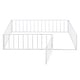 preview thumbnail 74 of 86, Twin/Full/Queen Size Floor Bed for Kids, Montessori Beds with Rails and Door, Metal Playhouse Bed Frame w/ Fence for Boys Girls