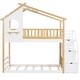 preview thumbnail 15 of 14, Stairway Twin-Over-Twin Bunk Bed,House Bed,Storage and Guard Rail