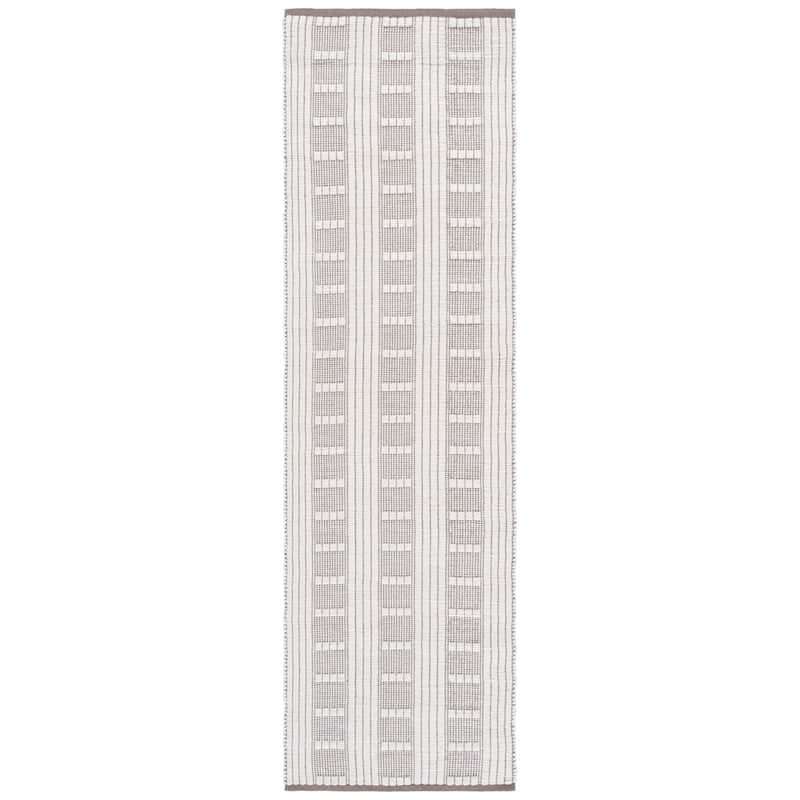 SAFAVIEH Handmade Flatweave Lynann Vermont Wool & Cotton Rug - 2'3" x 8' Runner - Brown/Ivory