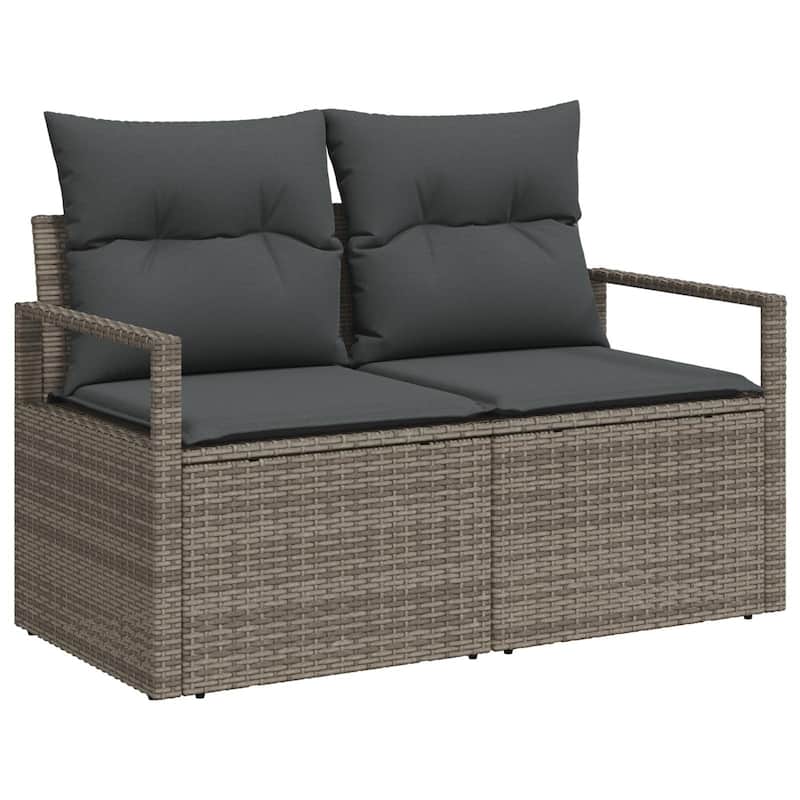 vidaXL 6 Piece Garden Sofa Set with Cushions - 90.6×46.1×27.2