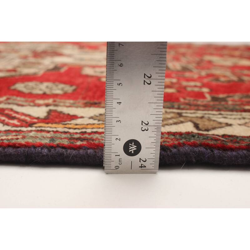 ECARPETGALLERY Hand-knotted Andelz Red Wool Rug - 3'7 x 9'7