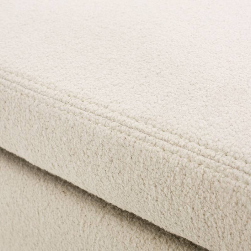 Linfield Boucle Upholstered Storage Ottoman Bench by Christopher Knight Home