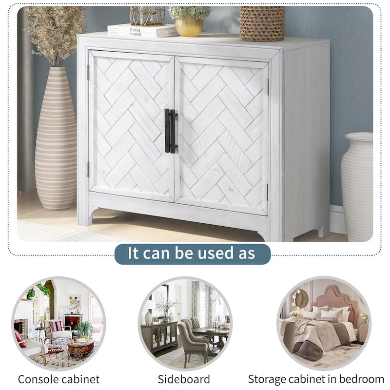 Console Table with 2 Shelves