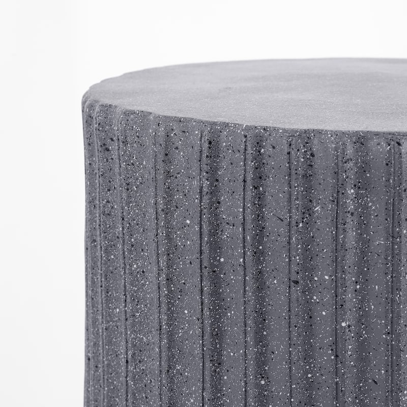 Kline 19" Modern Art Deco Tambour Accent Table , by JONATHAN Y