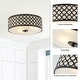 preview thumbnail 7 of 9, Modern 3-Light Crystal Black Drum Flush Mount Ceiling Light