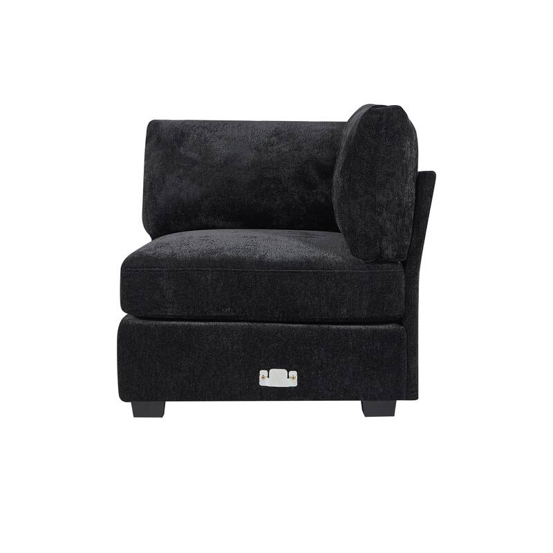 Christopher Knight Home - Verona 7-Piece Reversible Modular Fabric Sectional Sofa with Ottoman, Square Arms & Pillow Back