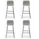 preview thumbnail 44 of 49, LUE BONA Modern Faux Leather Metal Frame Counter Height Bar Stools (Set of 4)