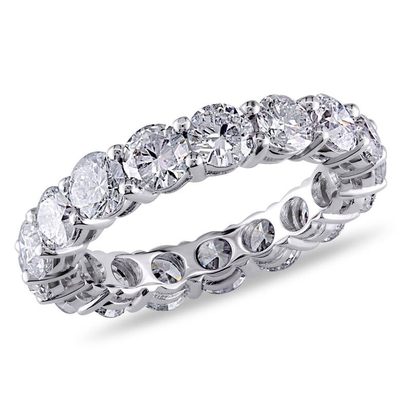 Miadora 18k White Gold Diamond Eternity Ring 4ct TDW GH I1 I2