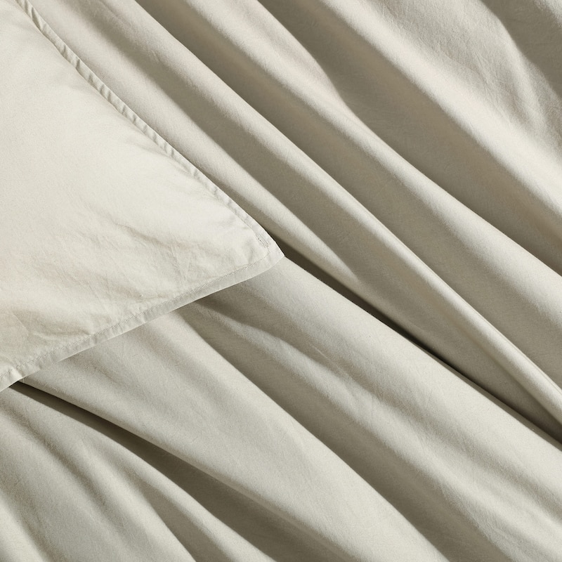 Calvin Klein Washed Percale Cotton Solid Comforter Set