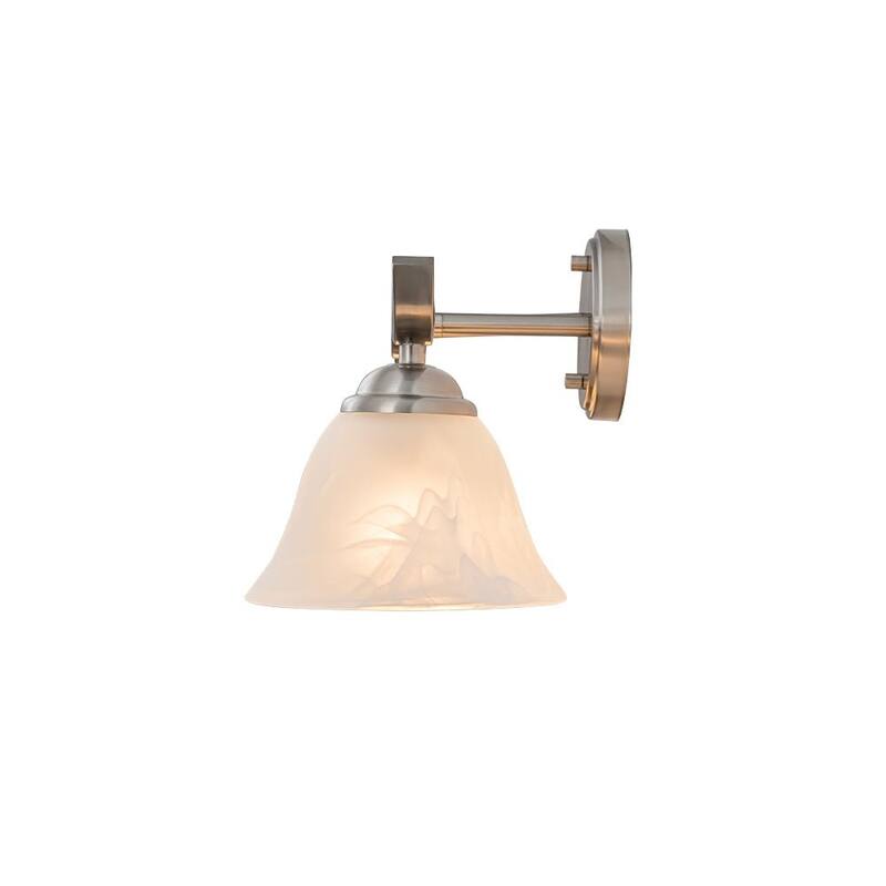 3-Light Alabaster Glass Bell Bathroom Vanity Wall Lamp - 31.5in