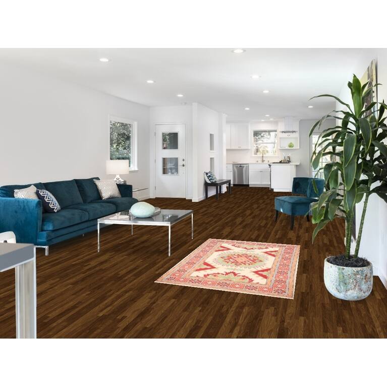 Geometric Kazak Oriental Accent Rug Handmade Wool Carpet - 3'4"x 5'0"