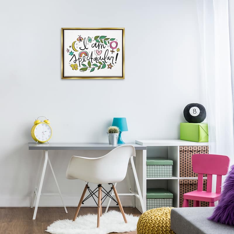 Stupell Motivational I Am Spectacular Framed Floater Canvas Wall Art Design By Mandy Ford Art + Illustration