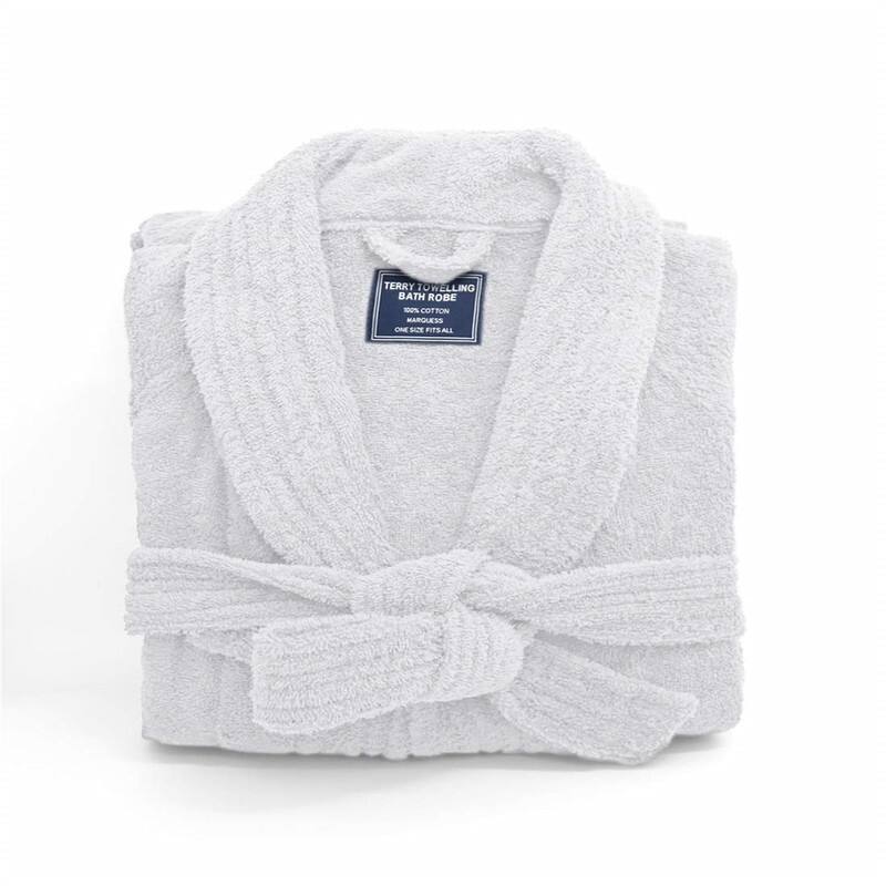 Bathrobe Mens - White