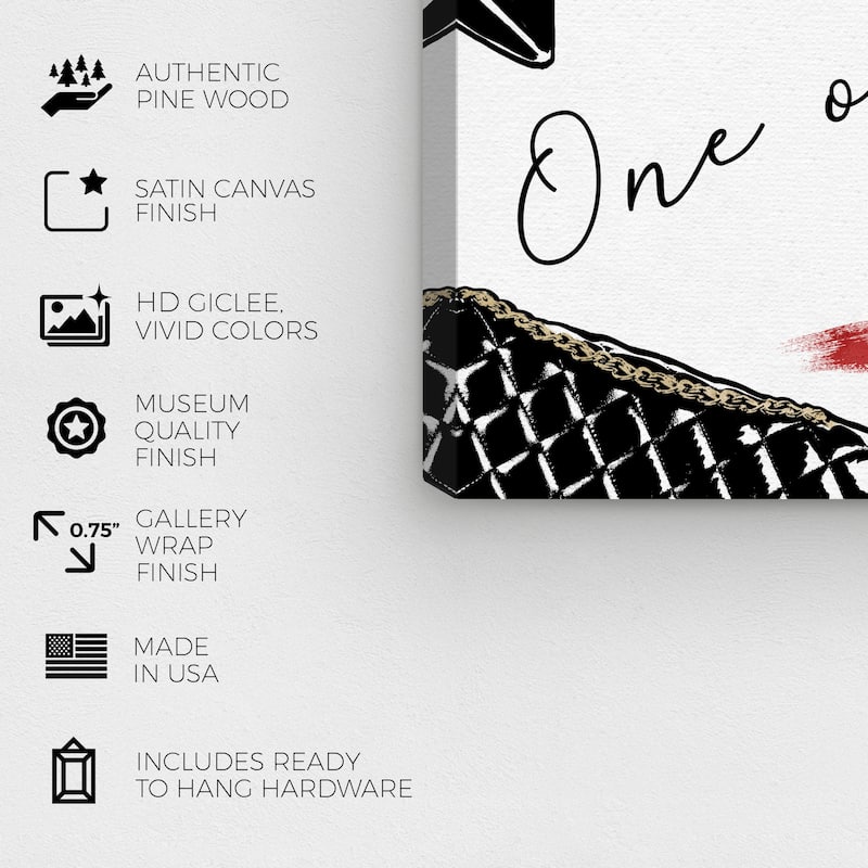 Wynwood Studio Canvas Fashion and Glam One of a Kind White and Glam Wall Art Canvas Print