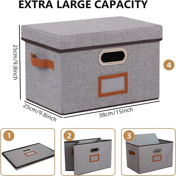 6-Pack Large Collapsible Storage Bins with Lids - Bed Bath & Beyond