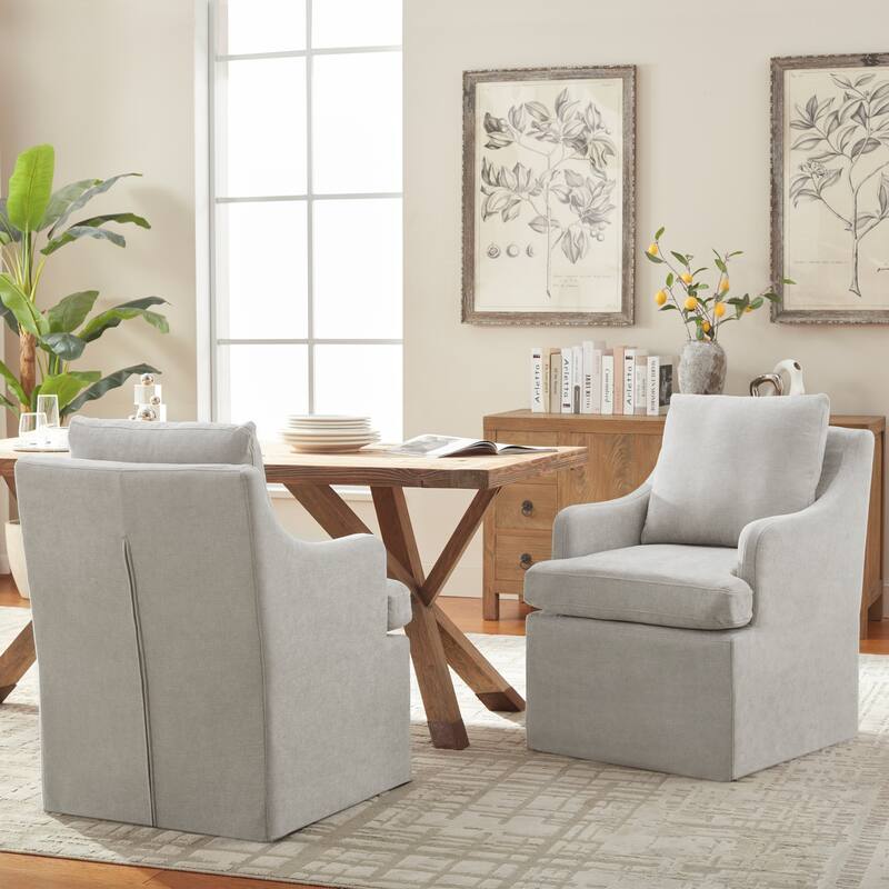 Upholstered Dining Chairs, Modern Kitchen Chairs Dinner Chairs with 4 Casters