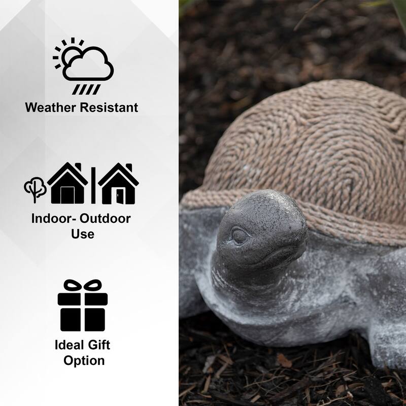 XBrand Turtle Statue, Indoor or Outdoor Décor, Garden Décor, Turtle Garden Statue, Turtle Statuary