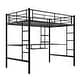 preview thumbnail 6 of 10, Full Loft Bed with Built-in Desk and Storage Shelves for Space Efficiency Durable Metal Frame with Protective