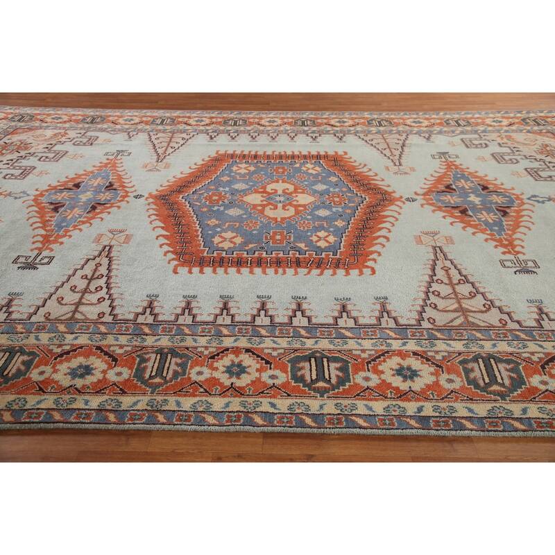 Geometric Viss Large Oriental Rug Hand-Knotted Wool Carpet - 11'6"x 17'9"