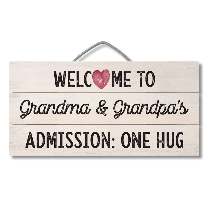 Wood Pallet Hanging Sign - Welcome To Grandma