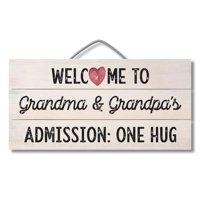 Wood Pallet Hanging Sign - Welcome To Grandma