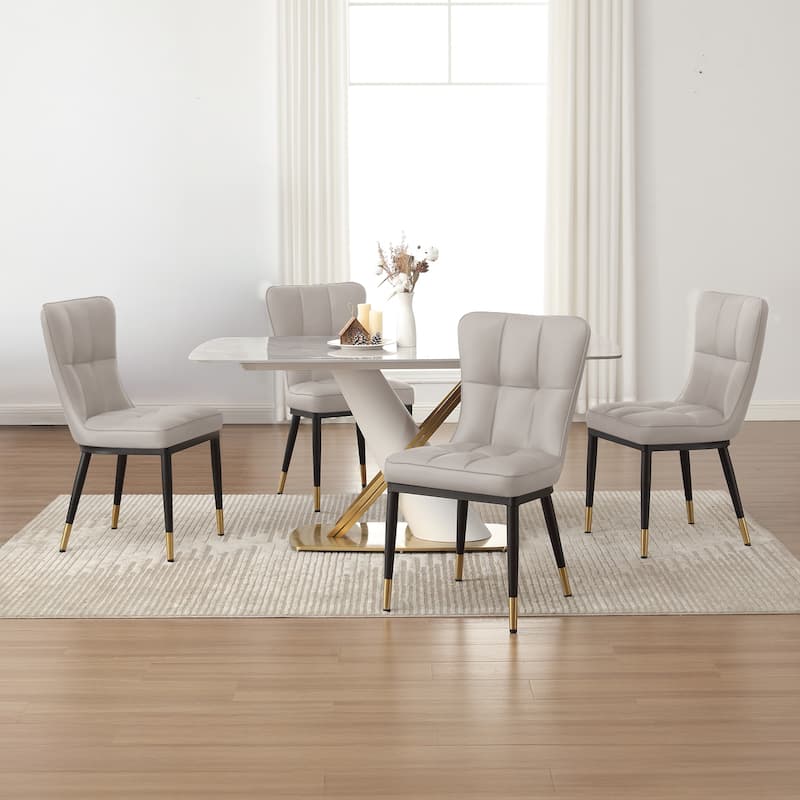 Faux Leather Upholstered Dining Chairs Set of 2/4