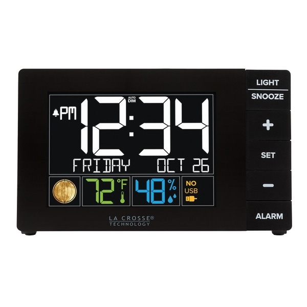 La Crosse Technology W88723 Color Alarm with Temp & humidity with USB. Opens flyout.