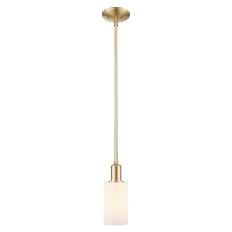 Innovations Lighting Endless Possibilities Arcadia - Clymer - 1 Light 4" Stem Hung Mini Pendant - Champagne Bronze/Matte White