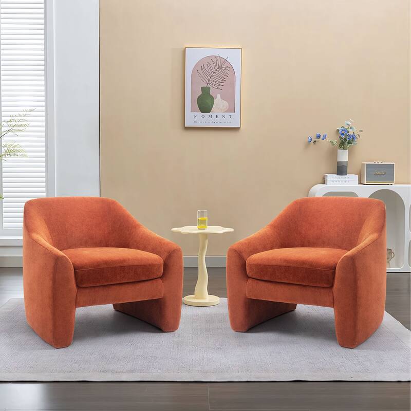Nordic-style Upholstered Barrel Chair