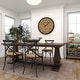 preview thumbnail 3 of 15, Brown Wooden Decorative Wall Clock with Gold Accents