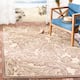 SAFAVIEH Courtyard Bettyjane Tropical Leaves Indoor/ Outdoor Area Rug - 5'3" x 7'7" - Natural/Chocolate