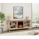 preview thumbnail 25 of 43, Wood Fireplace TV Stand for 75 Inch TV Entertainment Center, 70 Inch