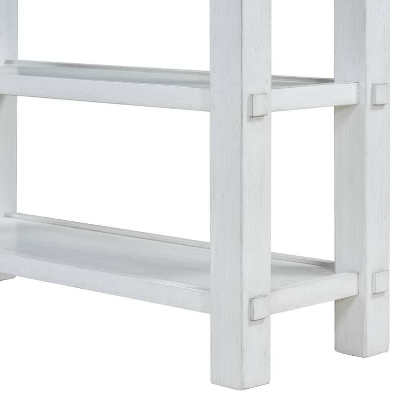 Console Table with Drawer and Two Sturdy Shelves for Entryway, Living Room