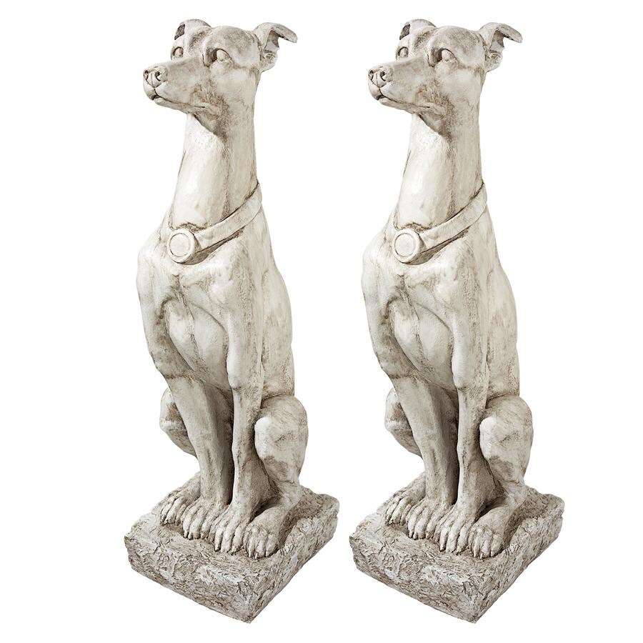 Shop Design Toscano Art Deco Whippet Greyhound Sentinel Dog Statue Set Of Two Overstock 19384595
