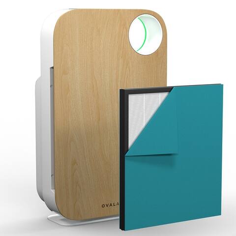 OVAL AIR 3-Stage H13 True HEPA 5-in-1 Air Purifier for Rooms up to 600 sq. ft. reduces Allergies, Asthma, Pets, Odor, Smoke