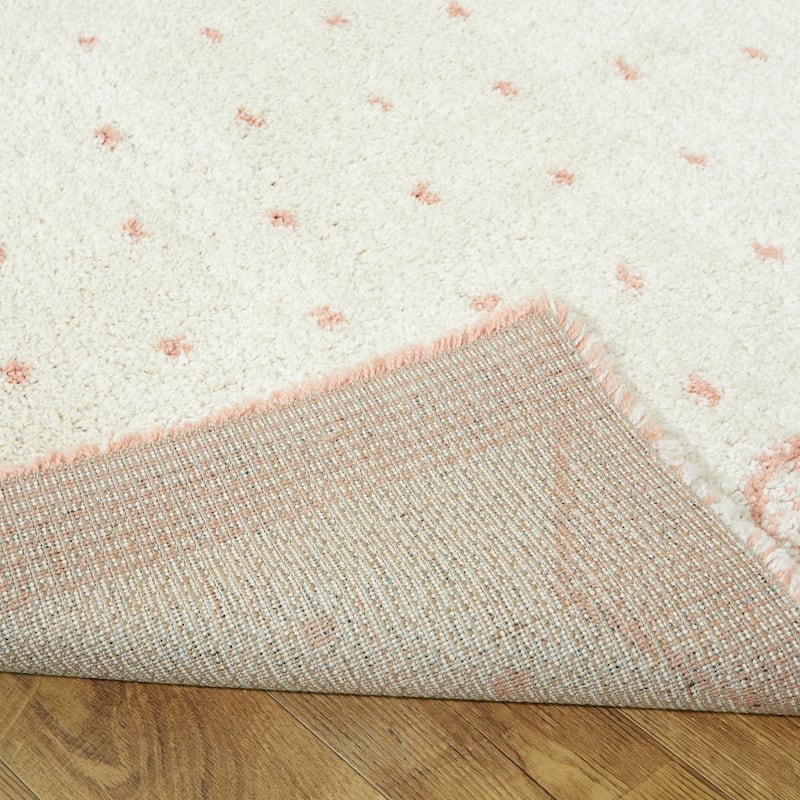 Crivelli Geometric Polka Dot Shag Area Rug
