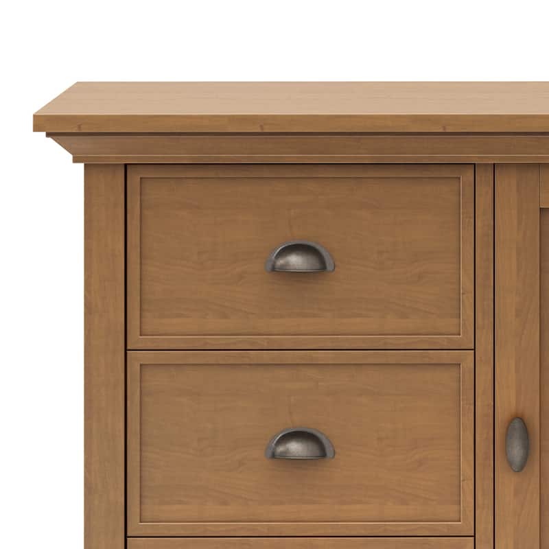 WYNDENHALL Mansfield SOLID WOOD 39 inch Wide Transitional Medium Storage Cabinet - 39"w x 17"d x 42" h