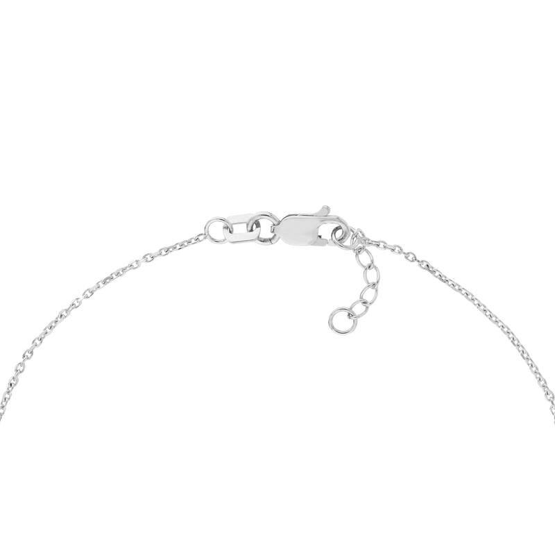 Marquee Jewels 14K Solid White Gold Mini Evil Eye Bracelet