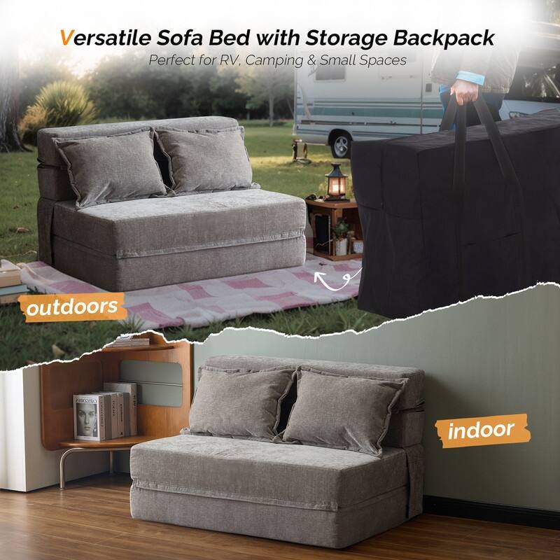 VINGLI 43'' W Single Sofa Bed - Light gray