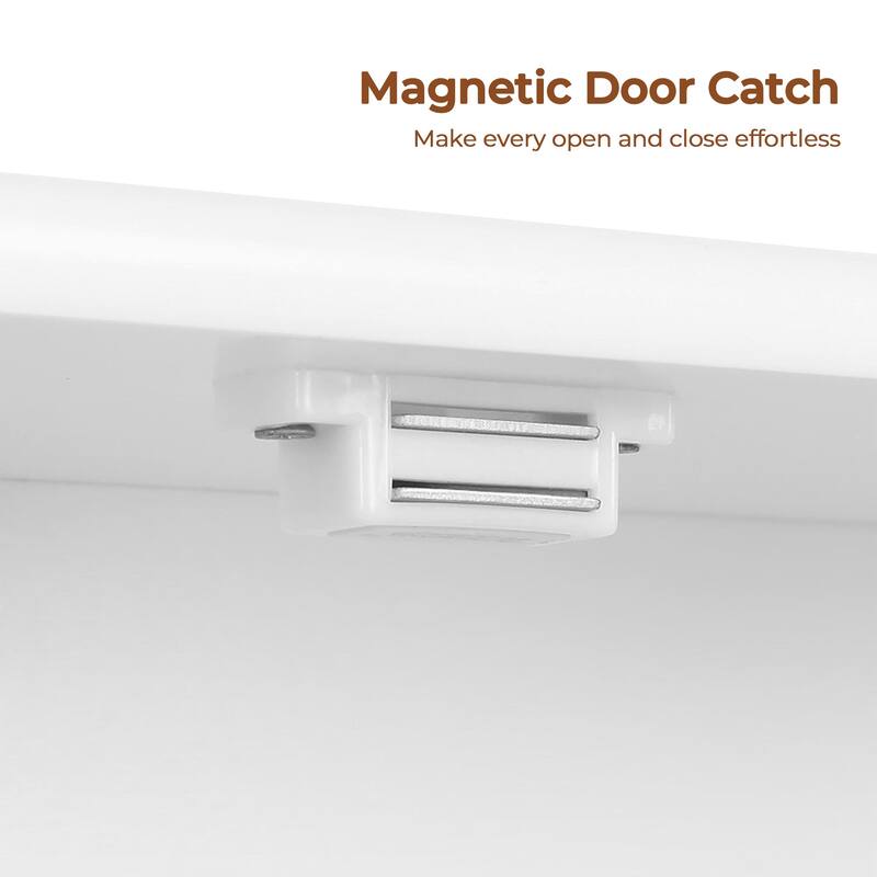 Yaheetech Over The Toilet Storage Cabinet with Open Shelf for Living Room, Laundry Room, Mudroom