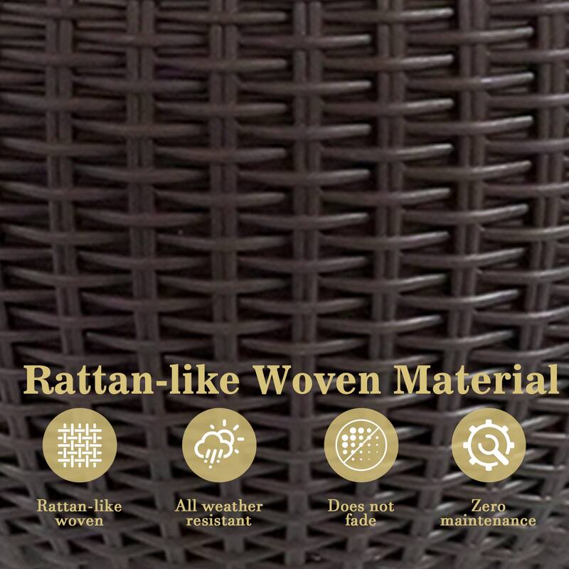 13.4 inch Self-Watering Hanging Rattan-Inspired Planter Large Capacity, Root-Rot Resistant Water Storage