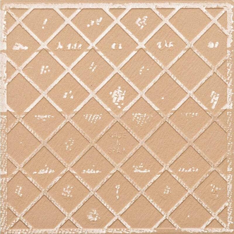 The Tile Life Petals 8.7x8.7 Blue/ Beige Porcelain Floor & Wall Tile